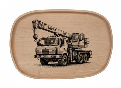 Dřevěný podnos z bukového masivu - Motiv Auto, Moto — Staré auto