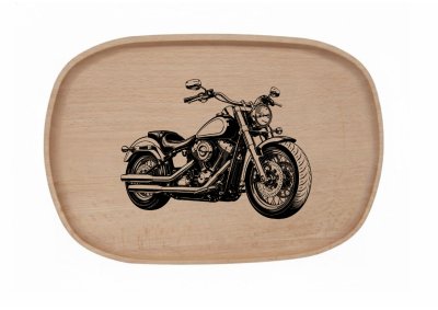 Dřevěný podnos z bukového masivu - Motiv Auto, Moto — Staré auto