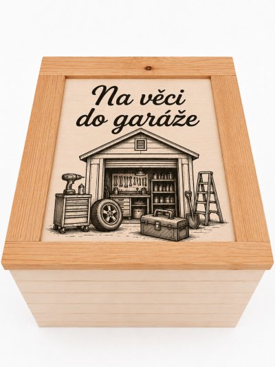 Dřevěná bedna - Smrkové dřevo - střední — Kdo je nejlepší tatínek