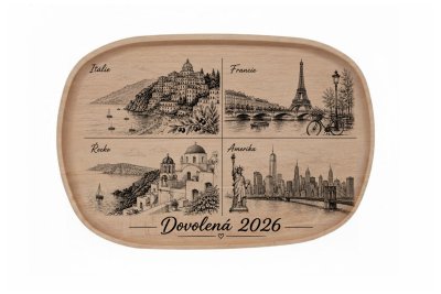 Gravírovaný Podnos 30x20 cm
