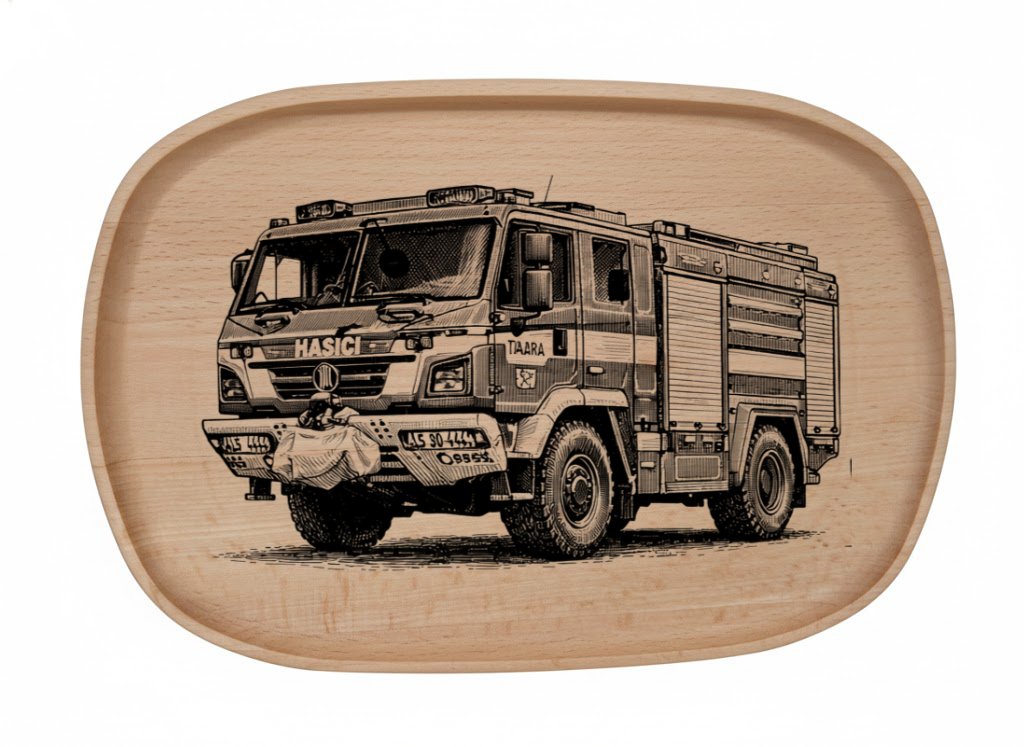 Dřevěný podnos z bukového masivu - Motiv Auto, Moto Podnosy - Auto, Moto: Tatra