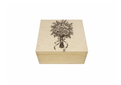 Dřevěná krabička 12,5cm x 12,5 cm
