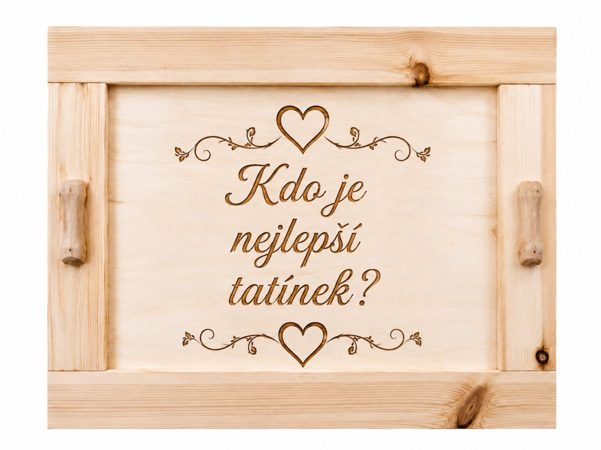 Dřevěná bedna - Smrkové dřevo - střední — Kdo je nejlepší tatínek