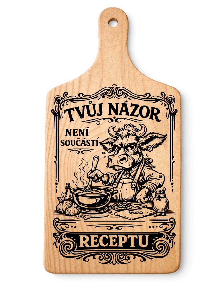 Dřevěné prkénko s vtipným gravírováním — Tvuj Nazor