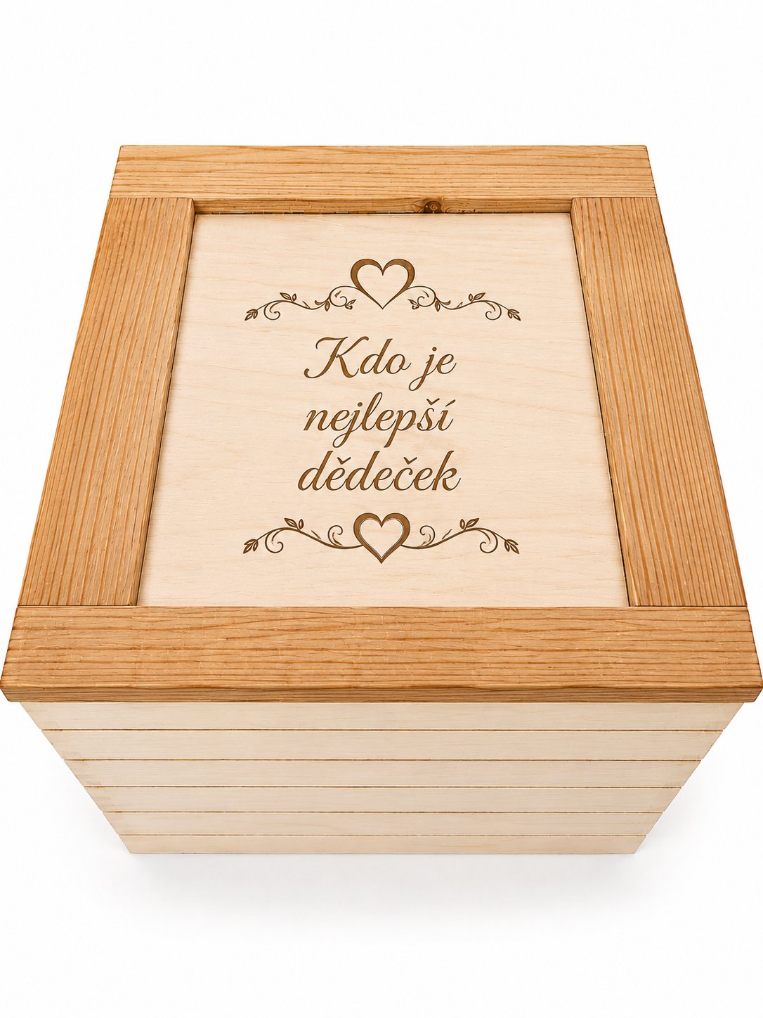 Dřevěná bedna - Smrkové dřevo - střední hladká — Dědeček